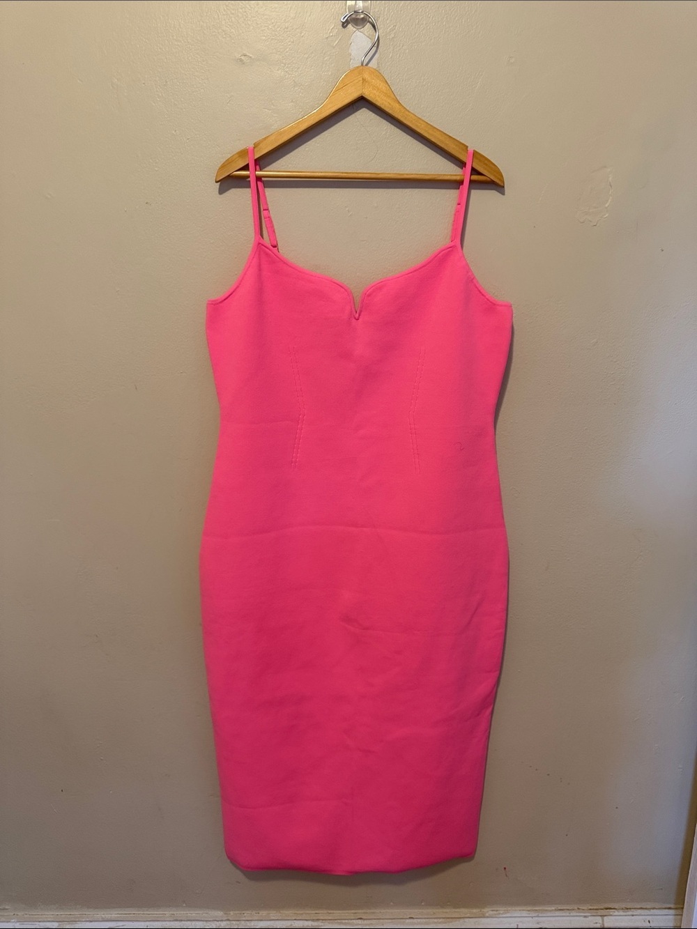 Express Hot Pink Spaghetti Strap Sheath Dress